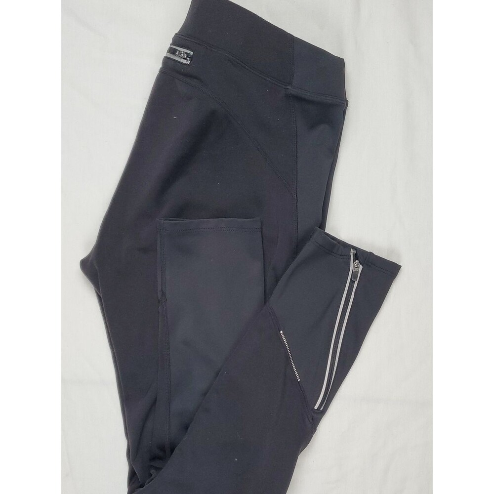 Athleta Homestretch Run Tight Leggings Size M | Black Ankle Zip Pocket Pants